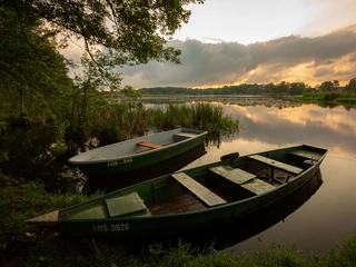 Sonnenuntergang, Boote