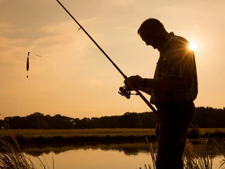 Angeln, Sonnenuntergang