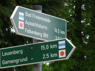Oderlandweg, Wegweisen Cöthen