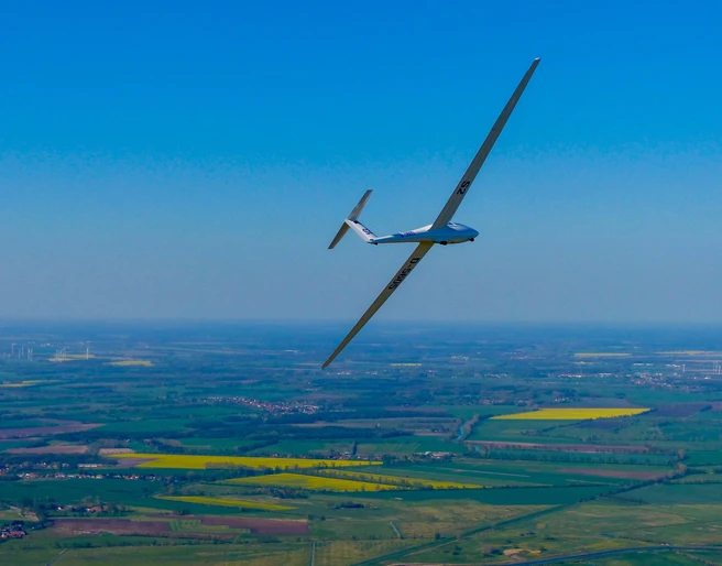 Segelflugzeug über Stölln