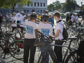 Radler auf der Ortsteilroute