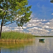 Pätzer Vordersee mit Angelkahn