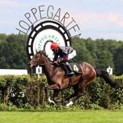 Rennszene in Hoppegarten