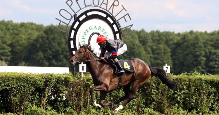 Rennszene in Hoppegarten