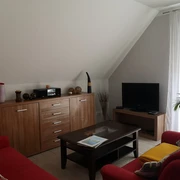 Wohnzimmer Ferienwohnung Lech in Seeblick