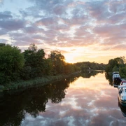 Sonnenuntergang an der Oder