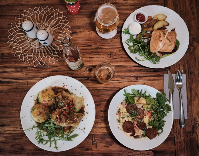 Gedeckter Tisch im Restaurant Gasthof Falkenhorst