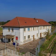 Bahnhof Küstrin-Kietz nahe der Grenze Deutschland-Polen