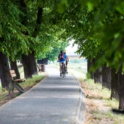 Radfahren entlang der Oderpromenade in Słubice