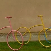 Fahrrad Skulptur vor dem Museum Platkow
