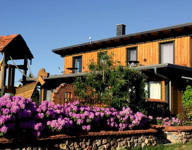 Gartenansicht Ferienhaus "Spreeblick" in Kummerow