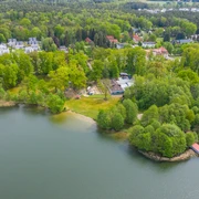 Luftaufnahme vom Cecilienpark am Scharmützelsee in Bad Saarow