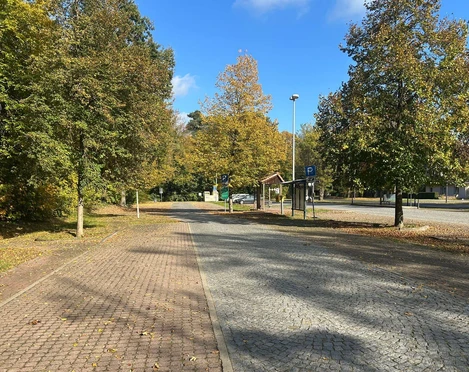 Caravanparkplatz in der Silberberger Straße in Bad Saarow