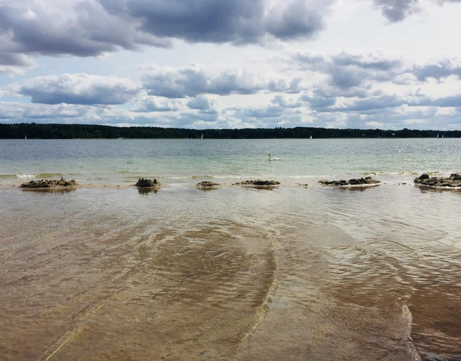 Scharmützelsee am Campingplatz Schwarzhorn in Wendisch Rietz