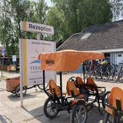 Ladesäule vor der Rezeption Ferienpark Wendisch Rietz