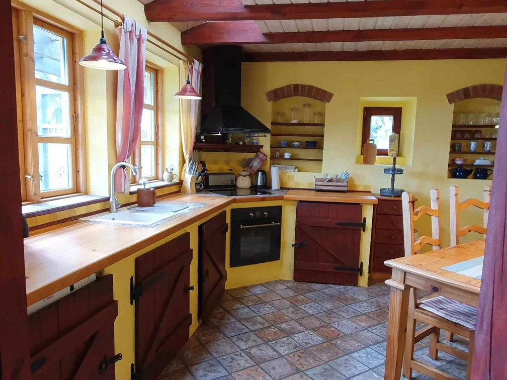 Küche im Ferienhaus Lebuser Land