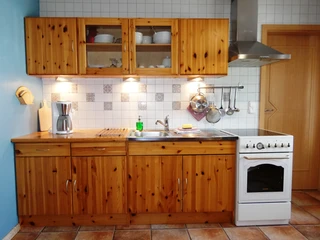 Ferienwohnung Oderbruch – voll ausgestattete Küche mit allem, was dazu gehört