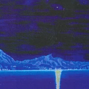 Mond über dem Thunersee H.U. Urwyler