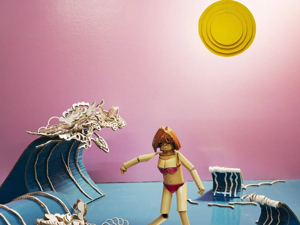 Patrick Graf, Soldevian Surf Shop, 2025, Mischtechnik, © Patrick Graf Foto Marvin Zilm 1