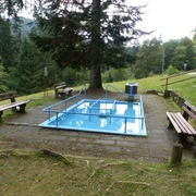 Die Wassertretstelle Silberberg in Huzenbach