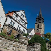 Historische Stadtführung Froschperspektive vom Stadtzentrum in Bad Driburg.