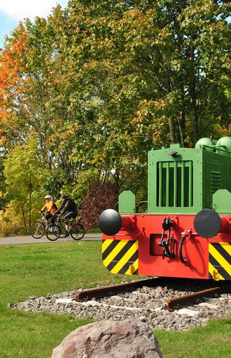 Start des Ederseebahn-Radweg in Korbach