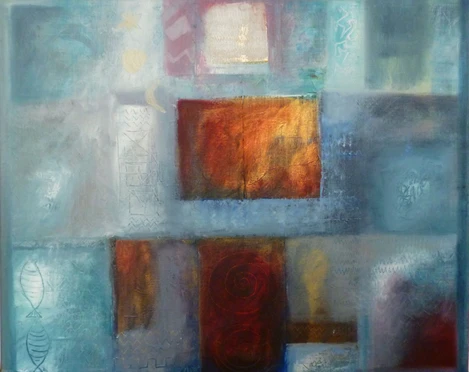 Gina Feder - Fische in Komposition Blau (2).jpg