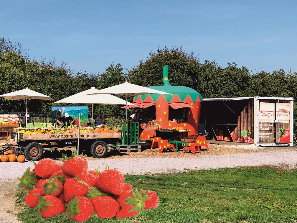 Obsthof Spinner Verkaufsstand