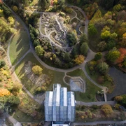 Botanische tuin Osnabrück Botanischer Garten Osnabrück von obenOsnabrück Botanical Garden from aboveBotanische tuin Osnabrück van bovenaf