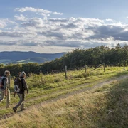 Zwei Wanderer vor toller Aussicht