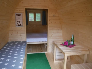 Innenansicht Camping Pod