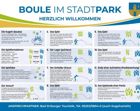 Schild_Boule im Stadtpark_Bad Driburg.jpg Anleitung zum Boule-Spiel im Stadtpark Bad Driburg.