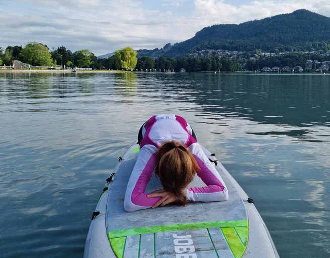 Yin Yoga auf dem SUP - Thunersee