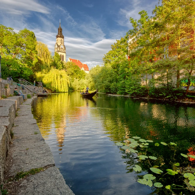Gondel am Karl-Heine-Kanal - Wasserstadt Leipzig