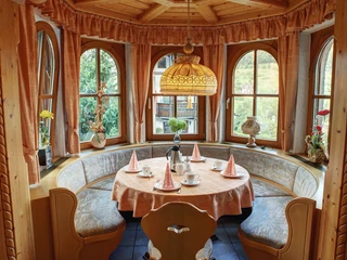 Pension Mühlenhof Erker im Frühstücksraum