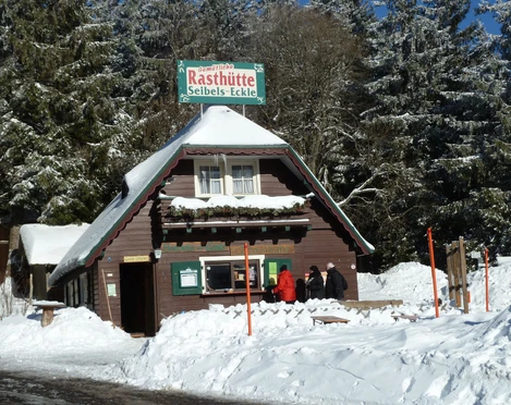 Rasthütte Seibelseckle im Winter