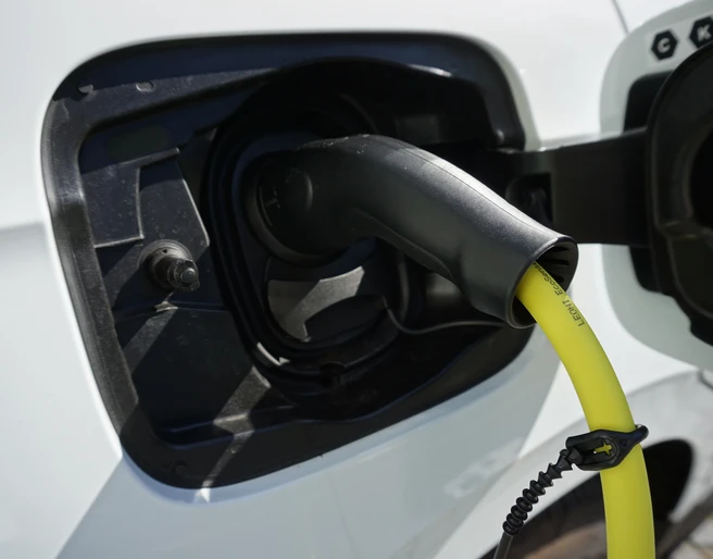 Stockbild-E-Tankstelle