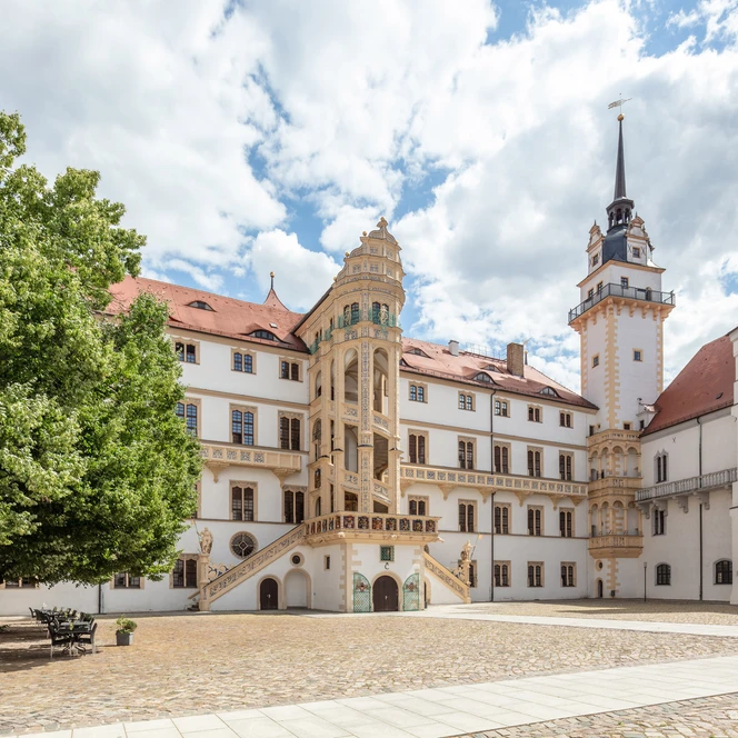 Innenhof Schloss Hartenfels - Schlösser der Leipzig Region