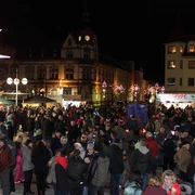 Weihnachtsmarkt Groitzsch Besucher auf dem Weihnachtsmarkt in Groitzsch