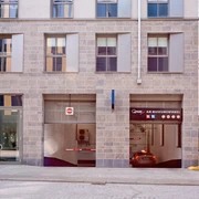 Q-Park - Am Museumswinkel Leipzig Ein- und Ausfahrt des Q-Parks Am Museumswinkel in der Leipziger Innenstadt