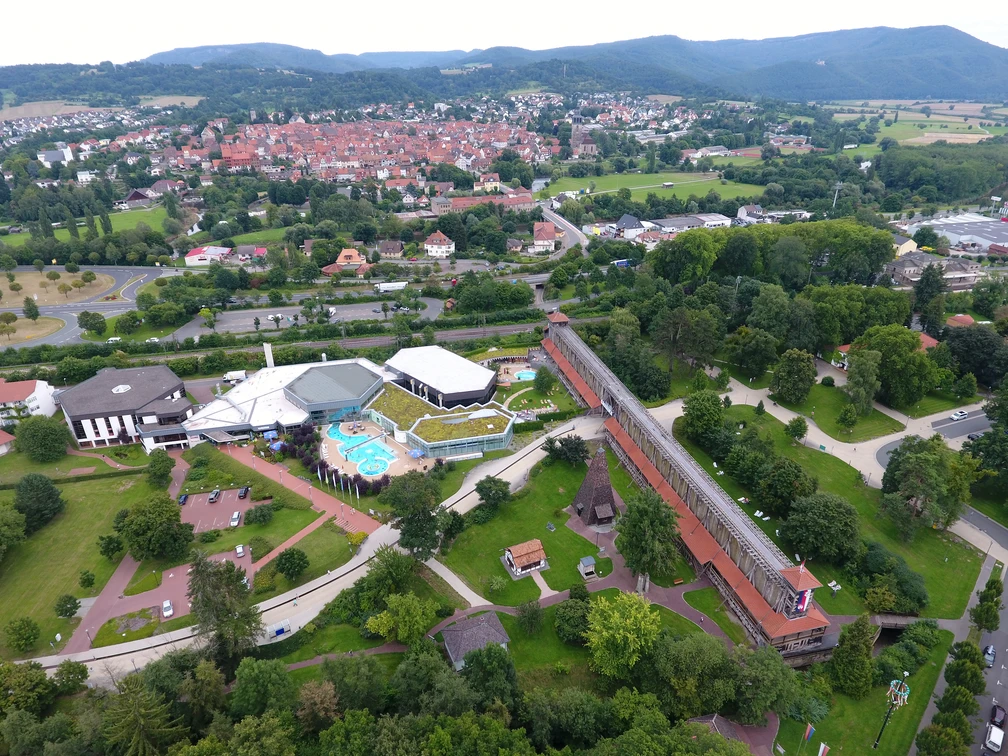 Bad Sooden-Allendorf - Gradierwerk von oben Bad Sooden-Allendorf - Gradierwerk von oben