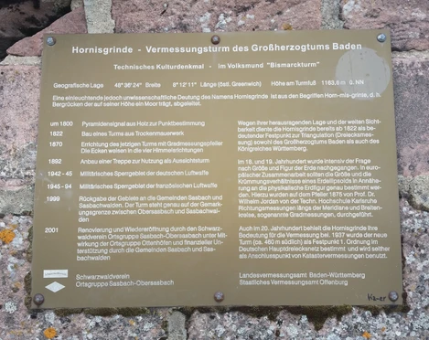 Infotafel Bismarckturm copyright Tourist Info Seebach