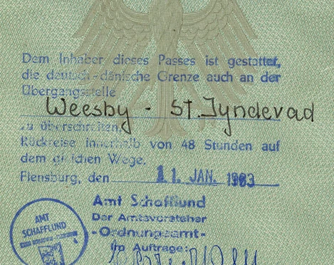 Stempel i passet, der gjorde det muligt at passere grænsen ved Bögelhuus.jpg