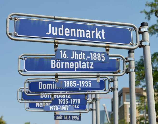 Börneplatz Straßenschild