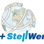 25.09. Gleis 21 variabel.jpg Im Vordergrund steht ‚Gleis 21+Stellwerk‘, dahinter eine Weltkugel mit Eisenbahngleisen