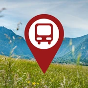 Point of Interest Bahn Bahn und Bushaltestellen Naturpark Ammergauer Alpen