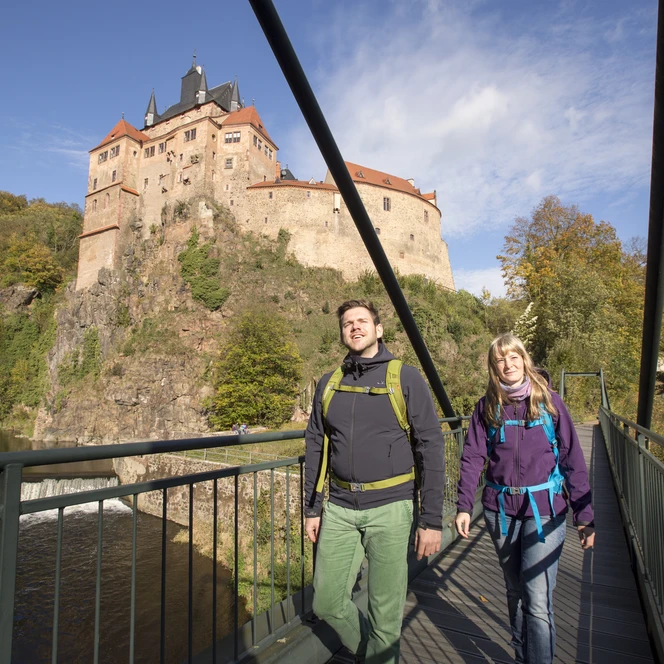 Wandern an der Zschopau - Burg Kriebstein in der Leipzig Region