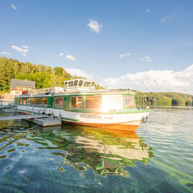 Hafen der Talsperre Kriebstein - Stausee Zschopau in der Region Leipzig