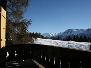 Chalet choucas Aussicht vom Südbalkon im Winter