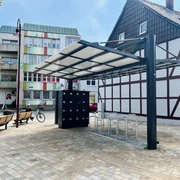 Fahrradabstellanlage und E-Bike Ladestation am Möncheplatz Fahrradabstellanlage und E-Bike Ladestation am Möncheplatz